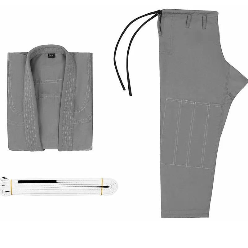 Brazilian Jiu-Jitsu gi training uniform in cotton blend fabric showing colour options