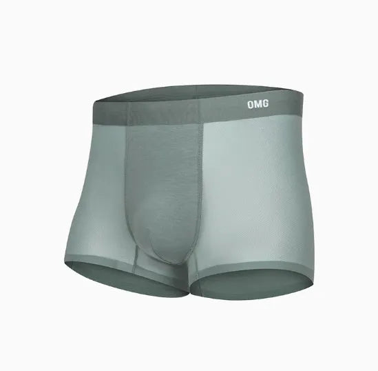 Men's lightweight seamless fitness shorts in black, blue, green, or silver on a size chart