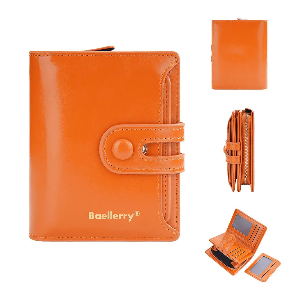 Women's PU leather card holder wallet in multiple colour options with polyester lining