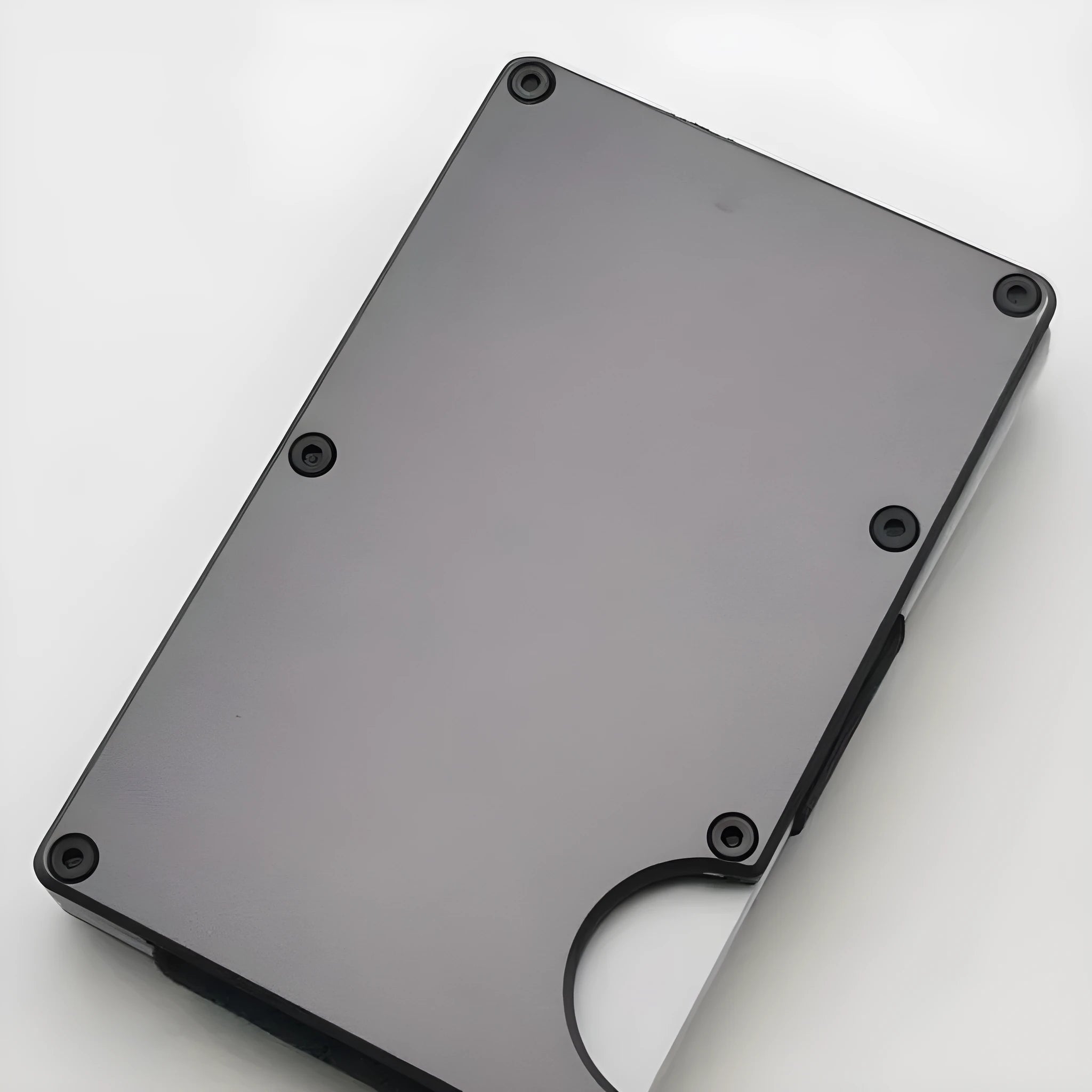 Aluminium alloy grey carbon fibre credit card wallet with RFID anti-theft shielding