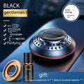 Solar-powered aluminium alloy car air freshener in black, red, or silver for odour removal.