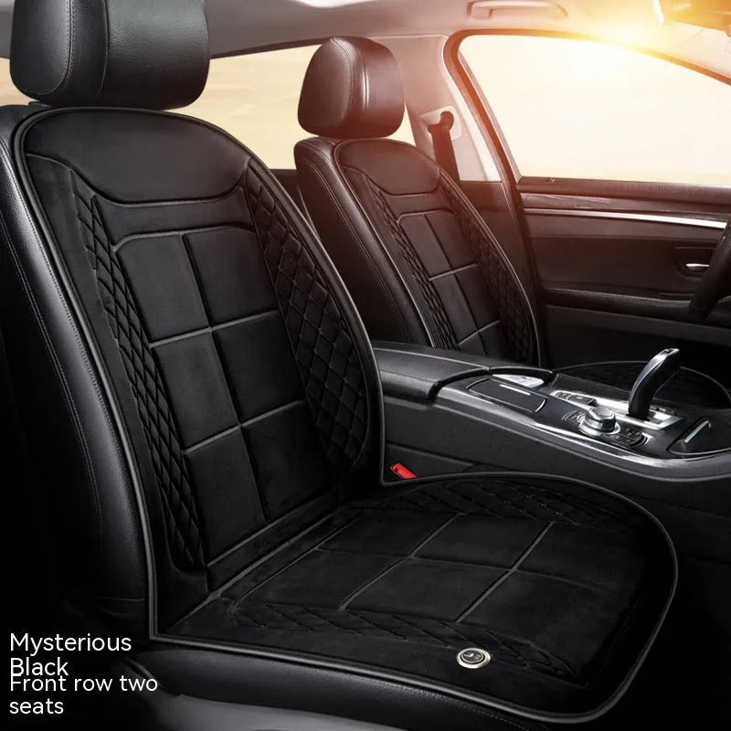 Automatic heating car seat cushion in beige, black or coffee colours for single or double vehicle seats