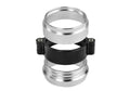 Aluminium turbocharger exhaust clamp in black, blue, or red for 2" to 4" downpipes