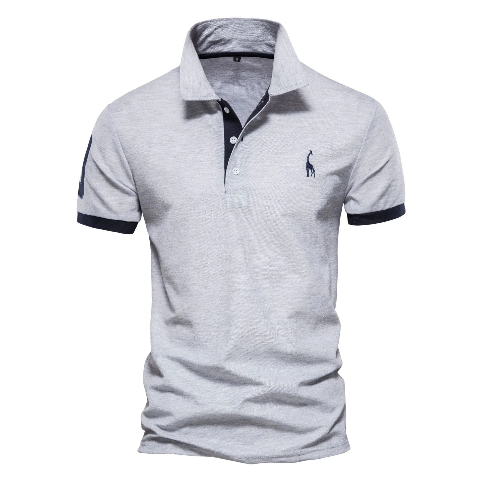 Men's slim fit T-shirt with embroidered deer design in multiple colour options