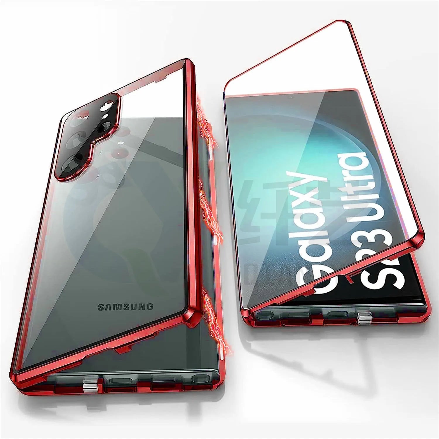 Samsung S24 Ultra magnetic phone case with mirror in multiple colour options.