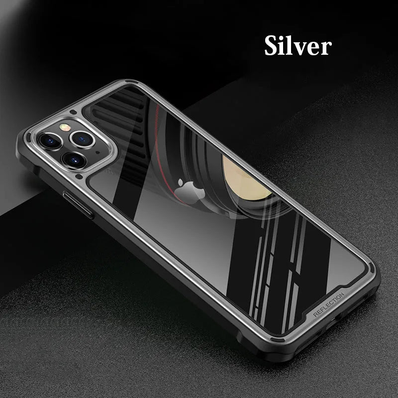 Silicone phone case with transparent back for Apple iPhone 11 series in multiple colours