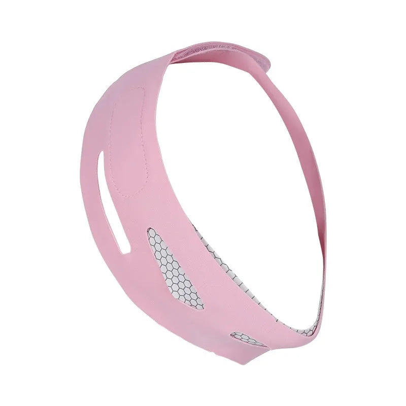 Far infrared elastic V face bandage facial care tool in pink and black colour options