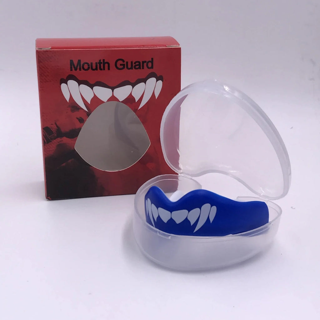 Adult boxing mouthguard with tooth socket free design in printed teeth colours for martial arts protection