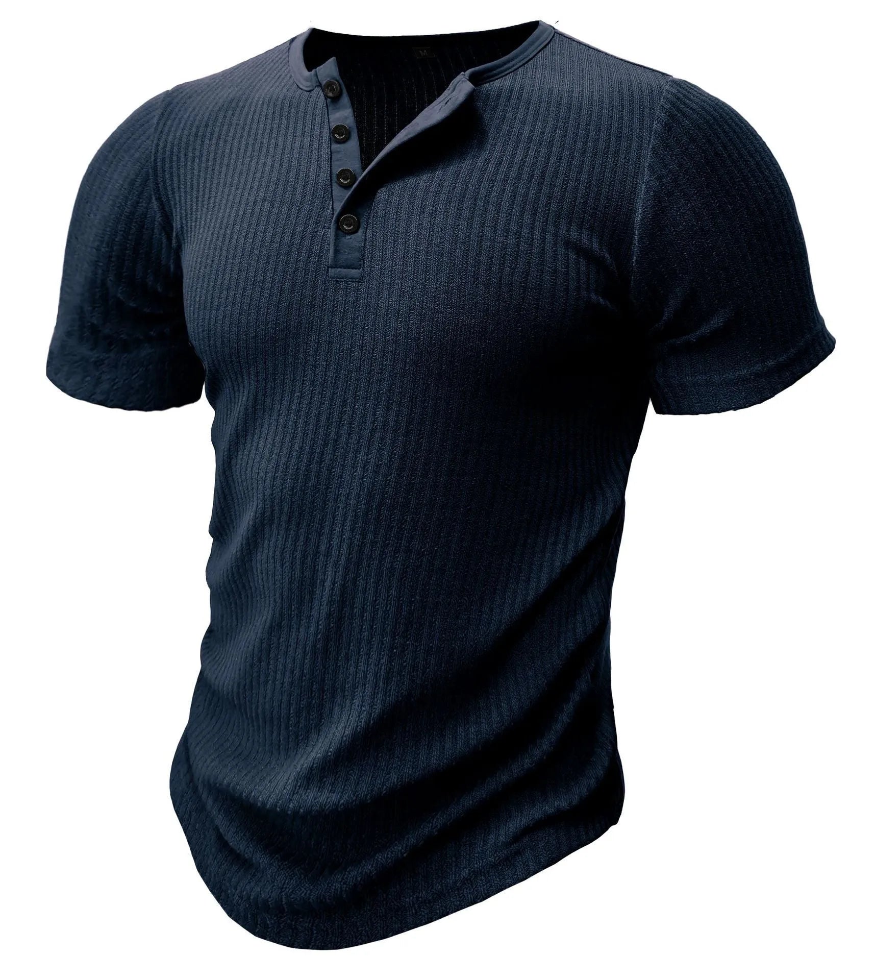 Men's slim-fitting sports T-shirt in polyester with muscle cut design available in multiple solid colours