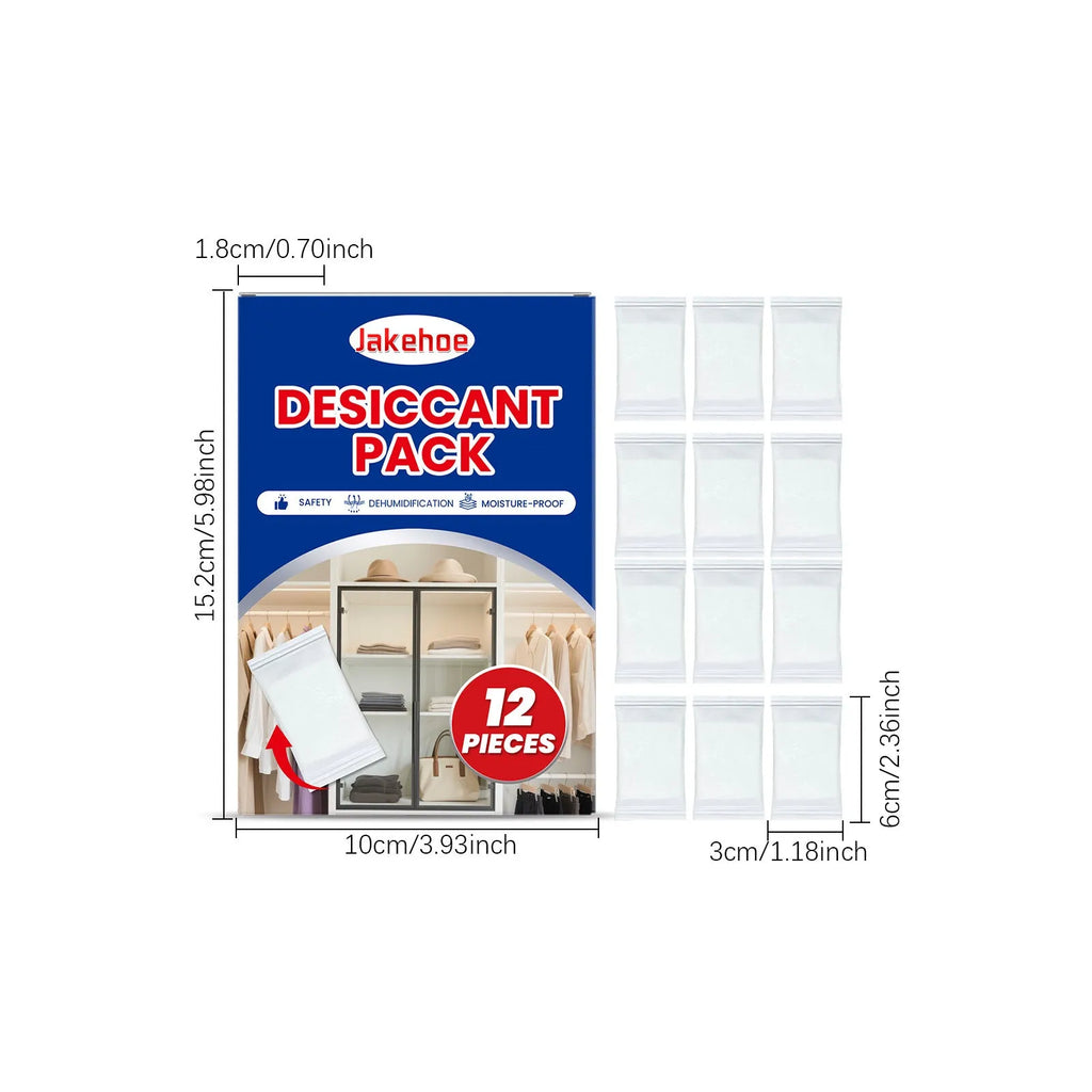 12-pack of anti odor space desiccant bags for household moisture absorption