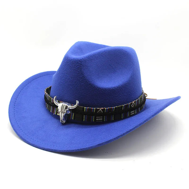 Polyester Western cowboy hat with bell crown in army green colour