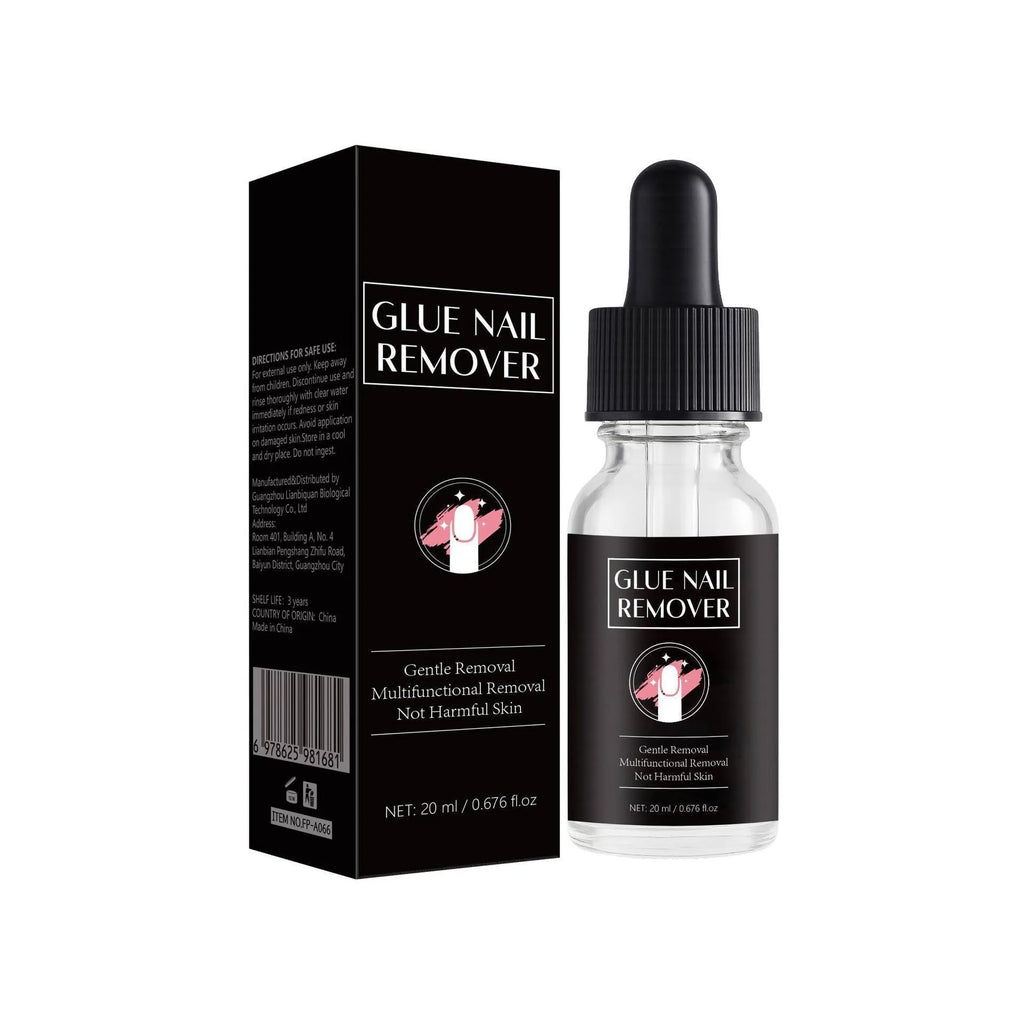 20ml bottle of FP-A066 style nail glue remover liquid on a plain background.