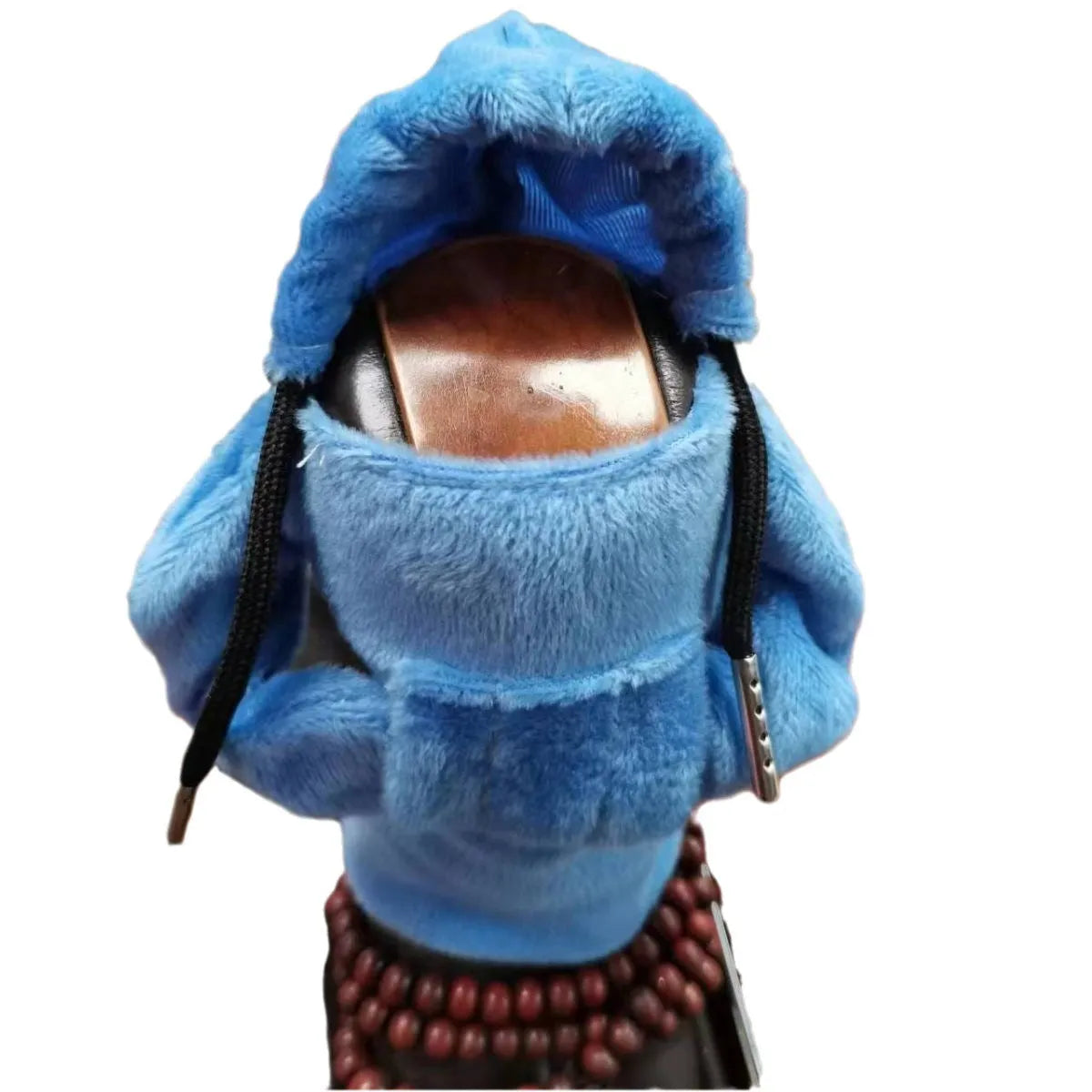 Dutch velvet car gear handle sleeve cover in multiple colours on a car gear lever.