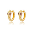 Women's geometric butterfly earrings with heart, bow and star shapes in copper with diamond finish