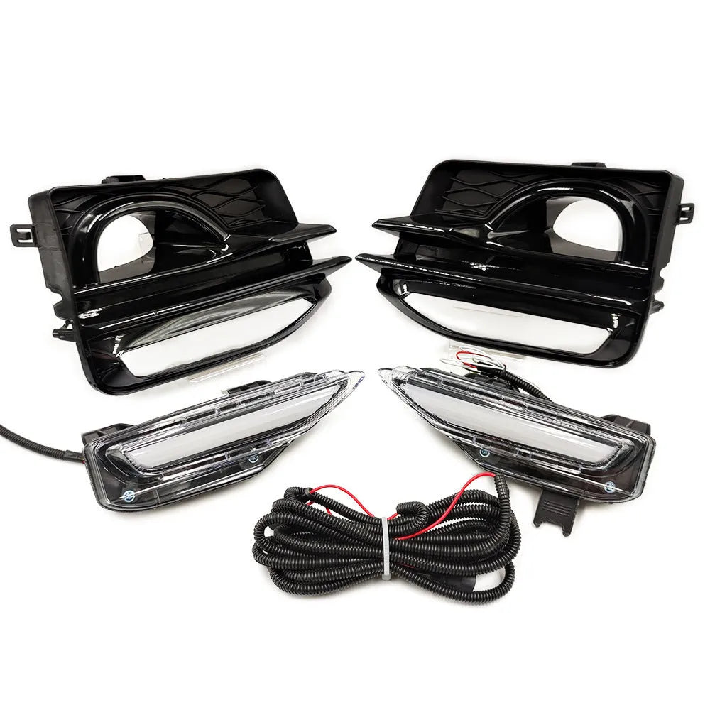 Pair of LED front bumper light assemblies for Infiniti Q50 and Q70 models