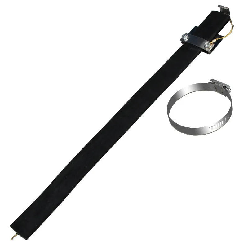 Black car electrostatic grounding belt with metal chain end, 370mm long, for saloon, SUV and van use.