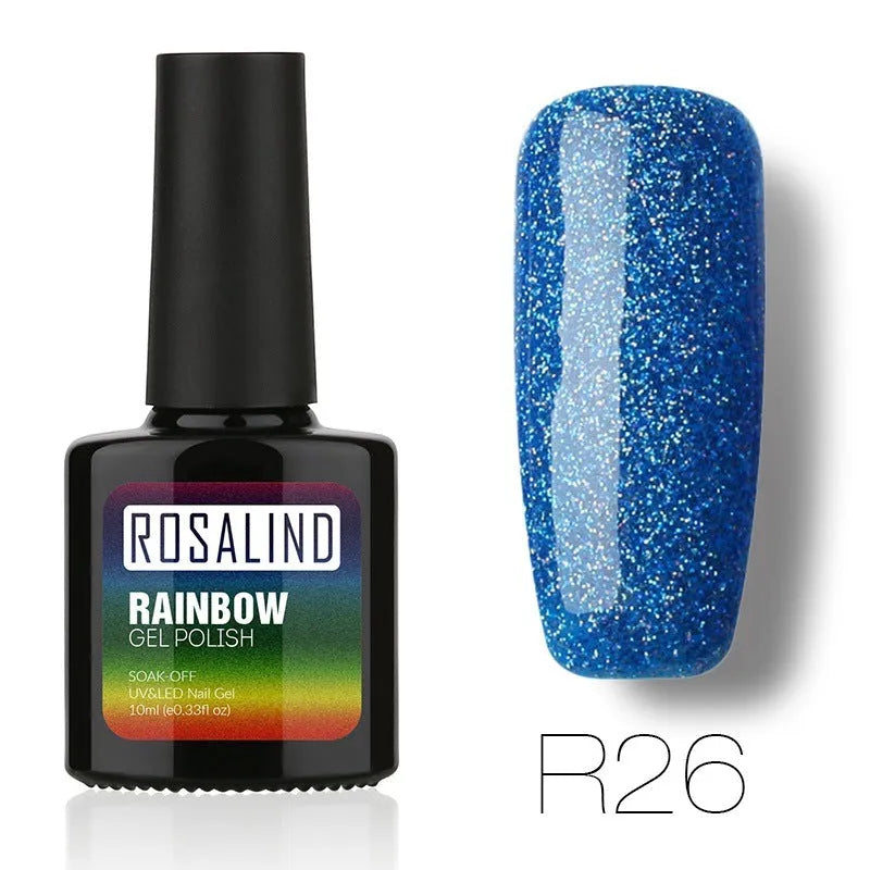 ROSALIND phototherapy gel nail polish bottle in RBR shade, glossy finish for UV/LED curing