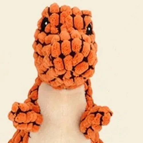 35 cm long dog chew toy with squeaker sound in grey, green or orange colours