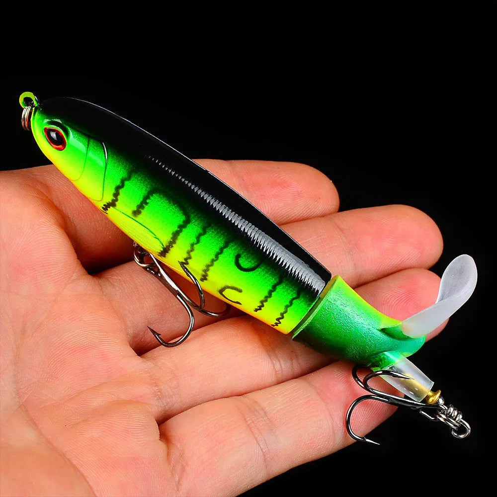 15g floating pencil surface lure in ABS plastic with propeller, 11cm, colour DW1222 B