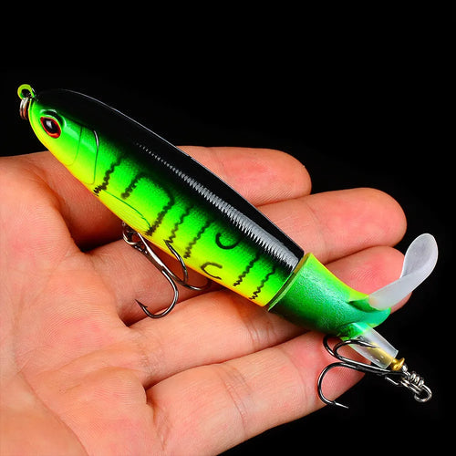 15g floating pencil surface lure in ABS plastic with propeller, 11cm, colour DW1222 B