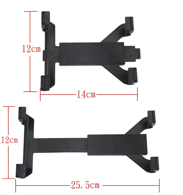 Black bicycle tablet computer stand with adjustable width and three-sided sponge protection