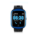 Square screen GPS tracking watch for elderly with SOS button and silicone strap in three colour options