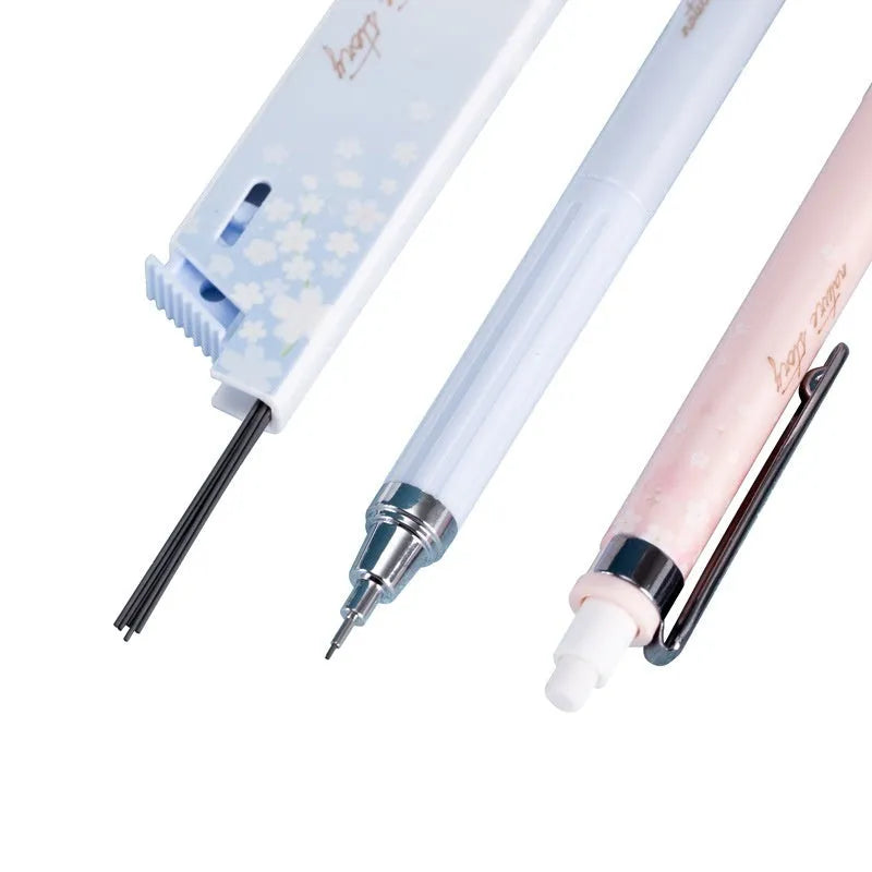 Sakura law cartoon automatic pencil set with three 0.5mm pencils and refill boxes