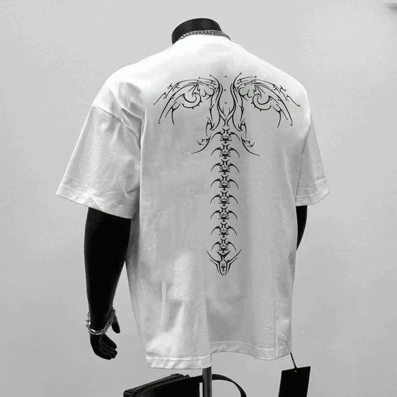 Men's loose fit pure cotton short sleeve t-shirt in white and black colours