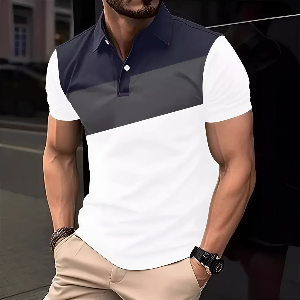 Men's loose fit short sleeve t-shirt with 3D digital printed pattern in LM-PL047 colour on pearl cotton fabric