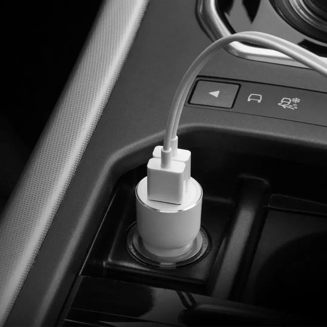 Black Ruimi 3S Bluetooth music car charger showing USB port and compact design