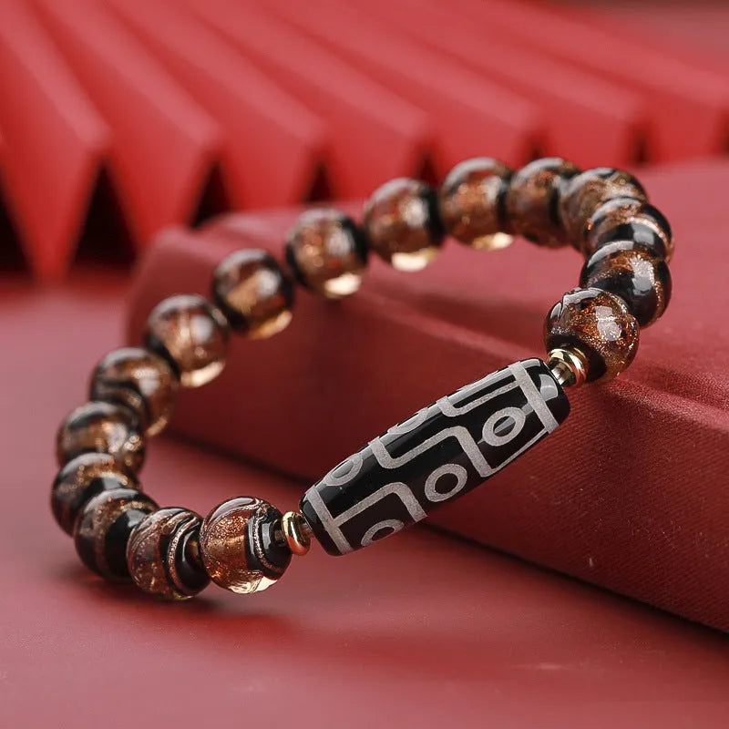 Chinese style coloured glaze bracelet with snake lucky beads in 10mm, 12mm, 14mm sizes