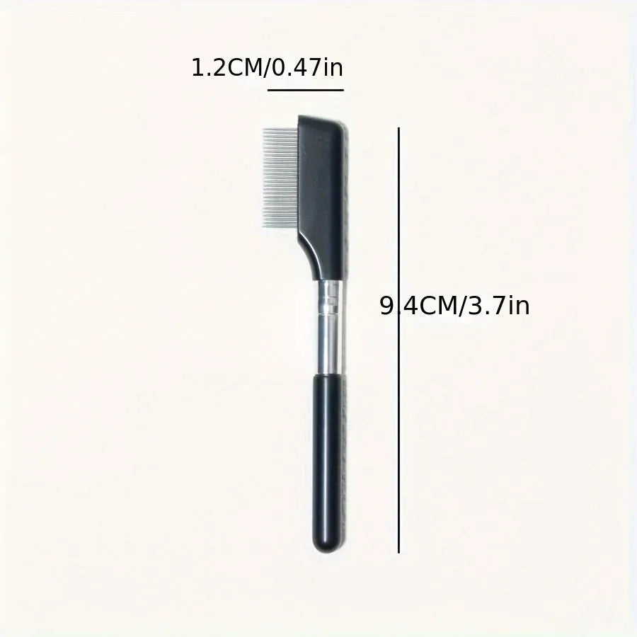 Black pet grooming brush with soft bristles and comb for dogs and cats tear stain removal