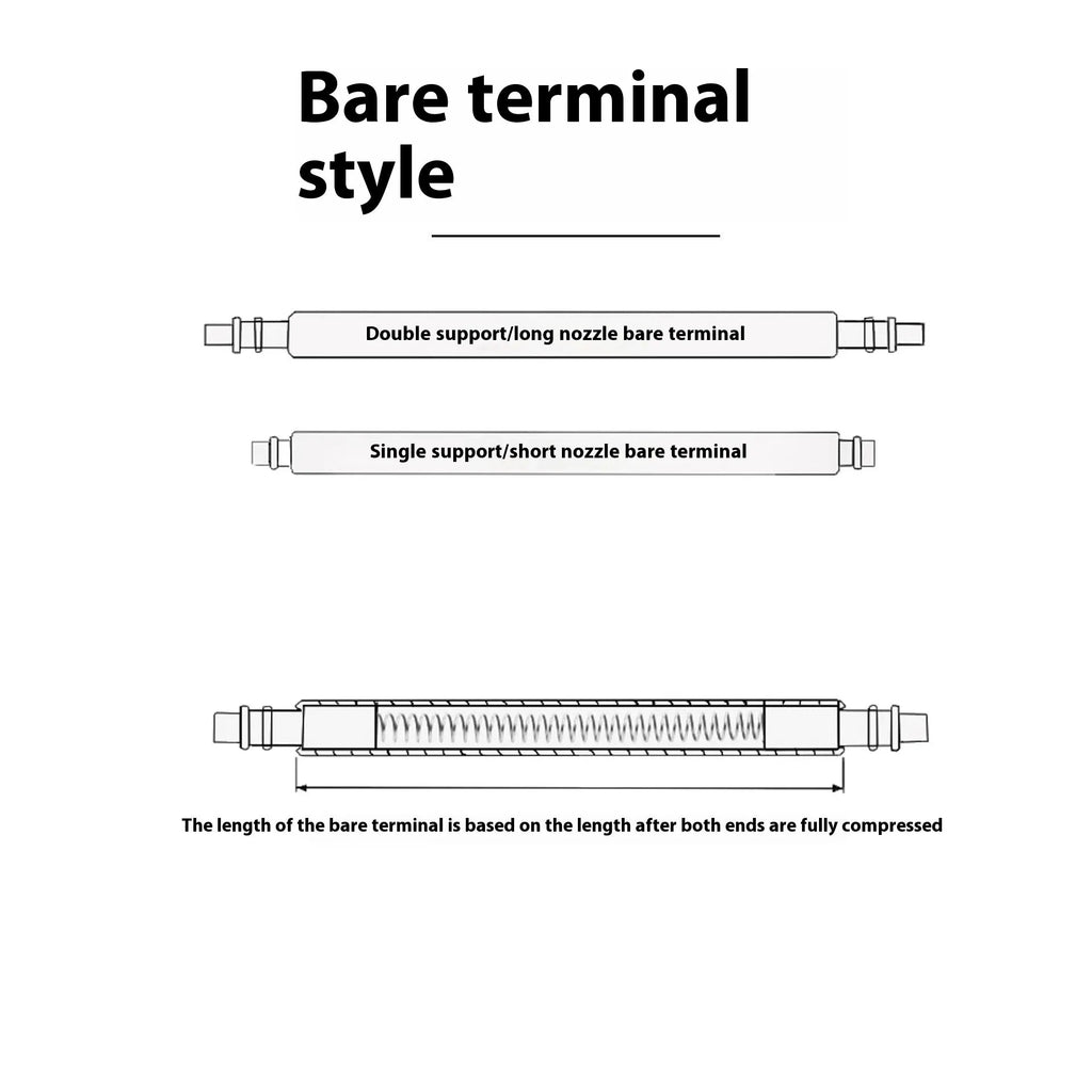 Watch bolt auricular needle spring shaft repair component in six sizes from 21mm to 26mm diameter