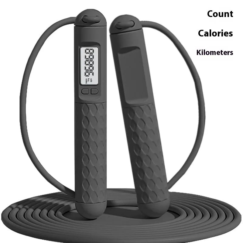 Bearings skipping rope with ABS plastic handles in multiple colour options for fitness training
