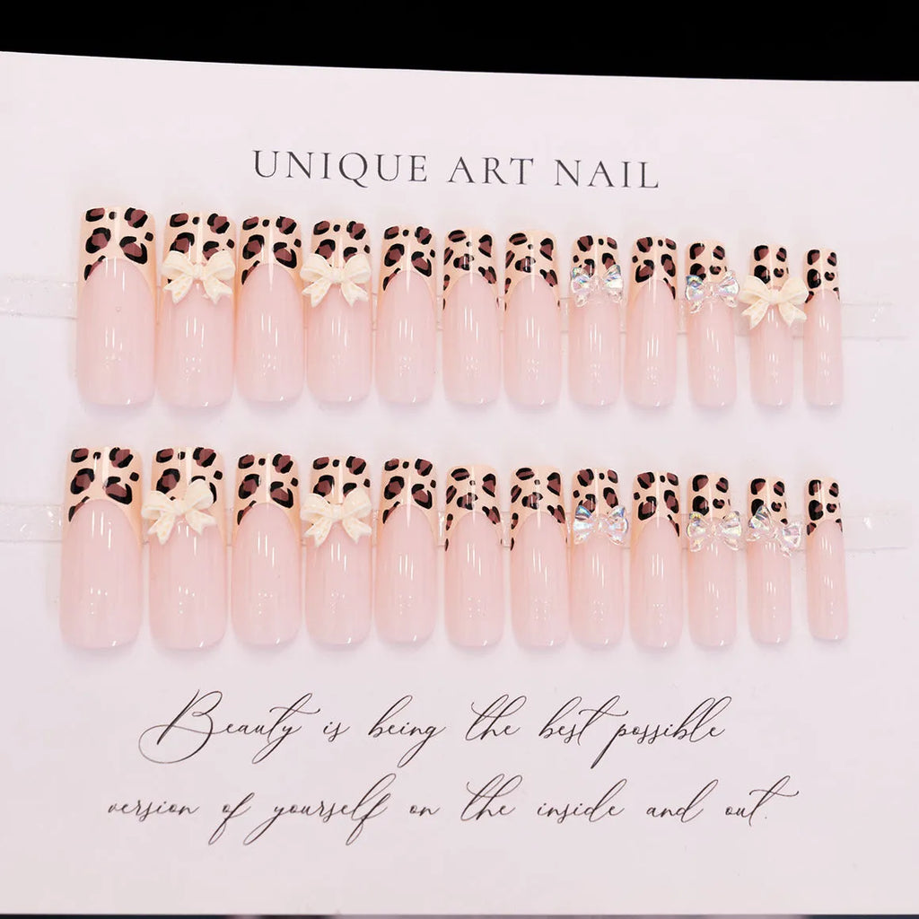 Leopard print butterfly nail art decoration pieces in plastic material with WM296 colour