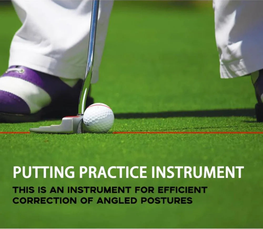 Black golf laser aiming instrument for putting alignment training with clip attachment