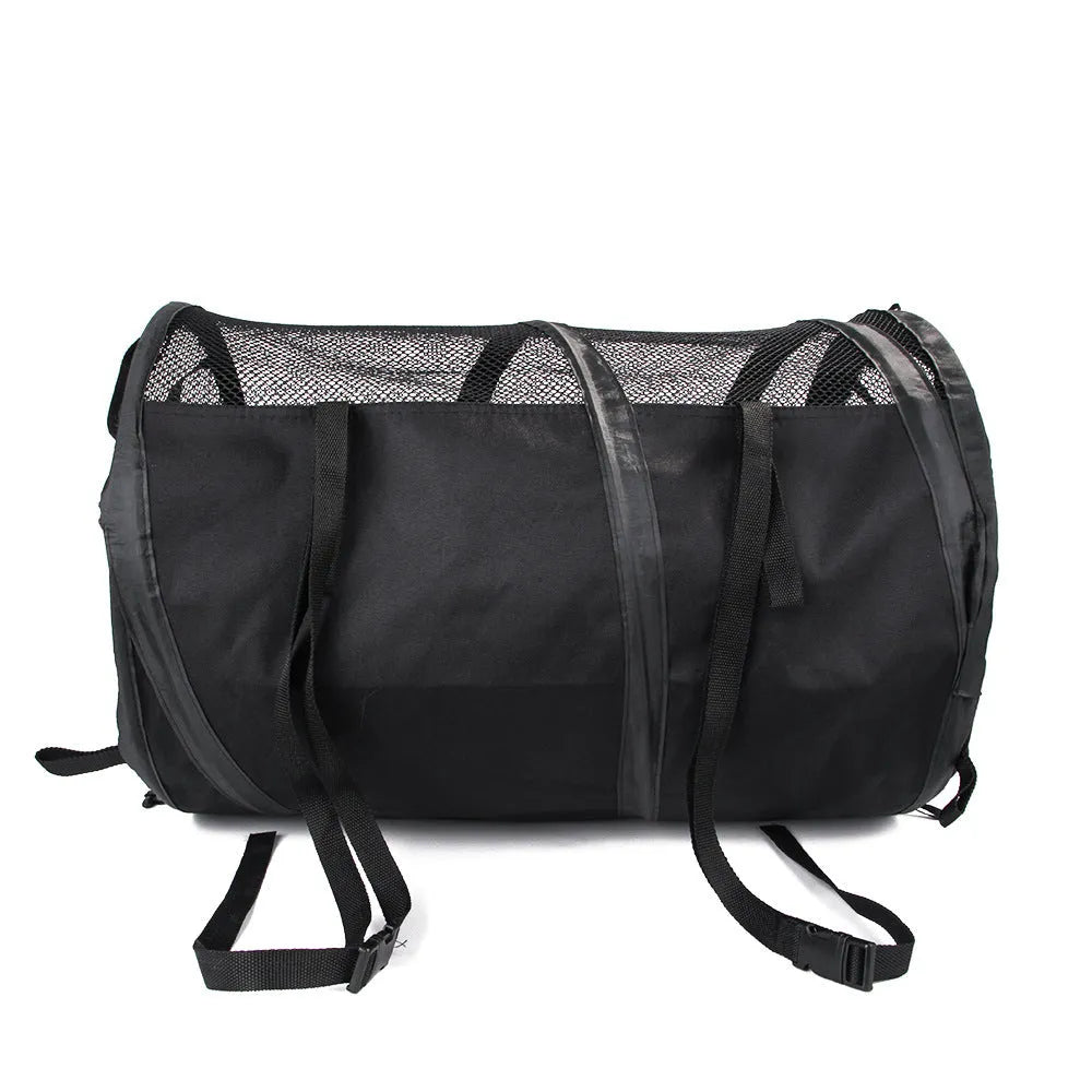 Foldable black Oxford cloth automotive pet pad backseat tent for dogs and cats, large size
