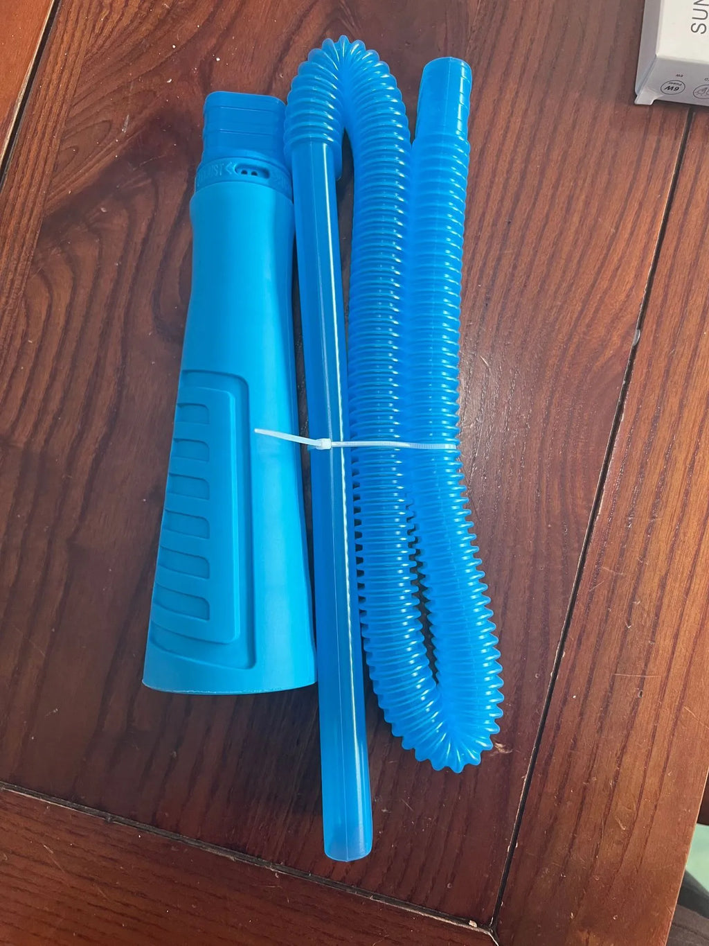 Blue plastic suction pipe vacuum attachment for washing machine dust cleaning with 114cm length