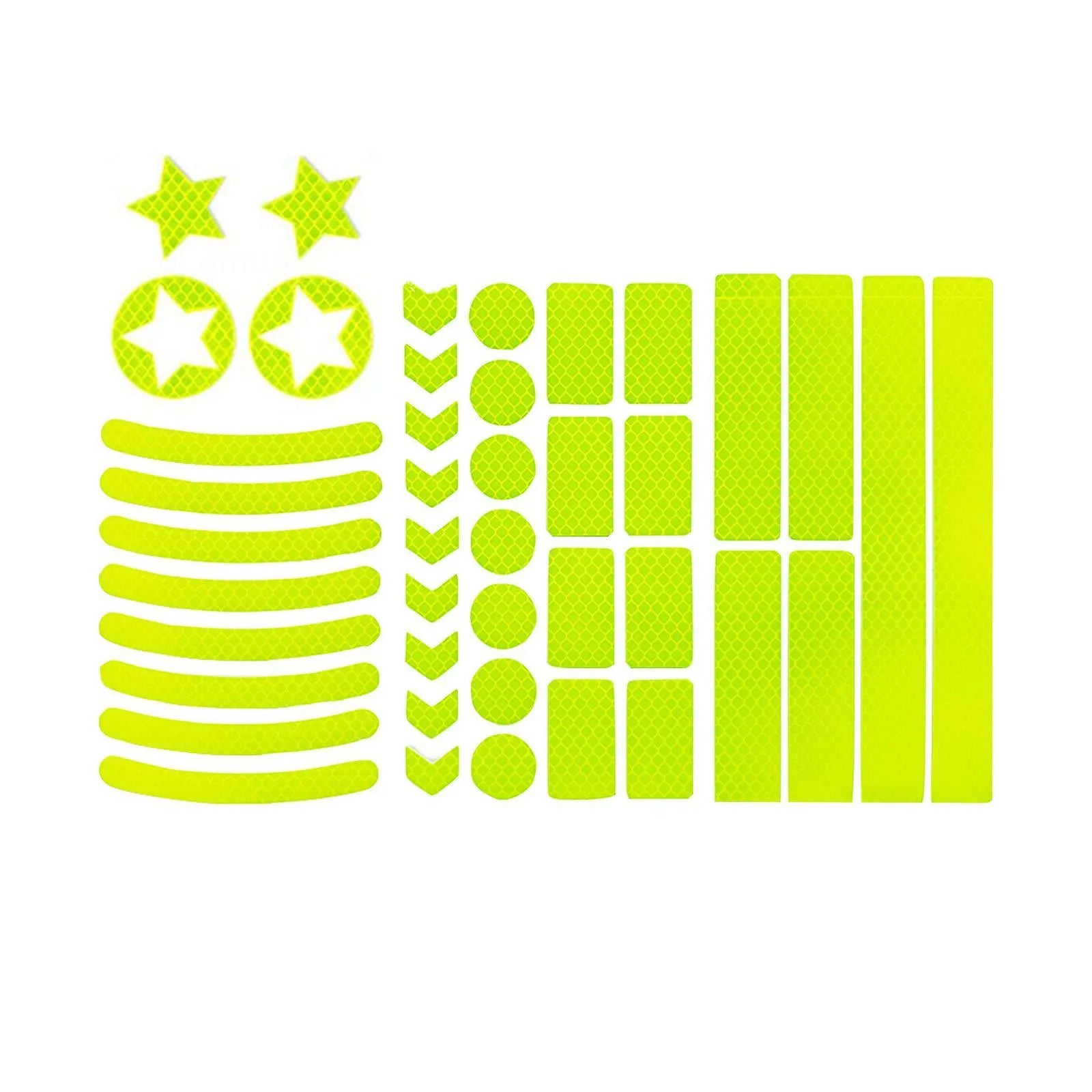 Bicycle reflective grid pattern safety tape measuring 11.5 by 21 cm in four colour options