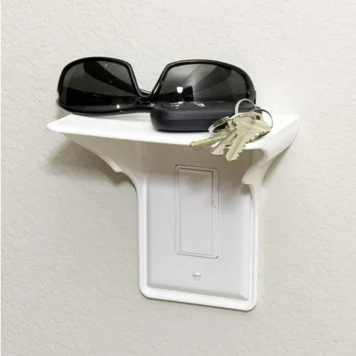 White plastic socket storage rack for toolbox organisation measuring 14cm by 10cm by 15cm