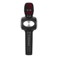 Yaerjia E108 handheld karaoke microphone in black, gold, or pink colour with built-in speakers.