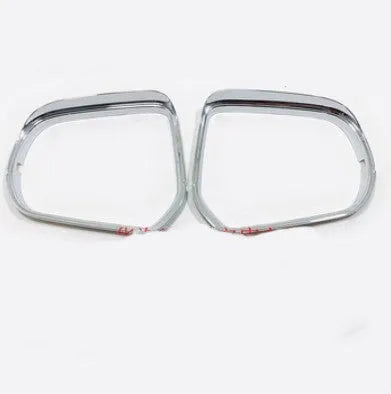 Plastic rearview mirror protection covers in silver and black finishes