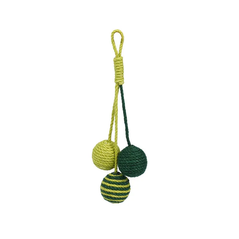 Cat toy set with teaser stick, bite-resistant catnip ball, and interactive toys in multi-colours