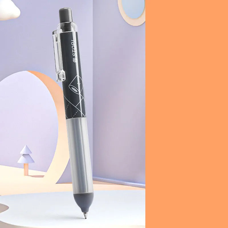 Black and white 0.5mm mechanical pencils with Cloud Grip, HB lead, on a minimalist background.