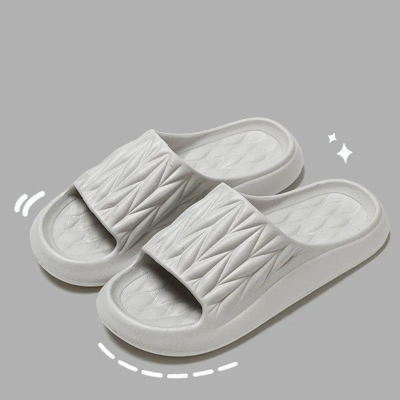 Leaf texture design EVA household slippers in multiple colours with non-slip sole