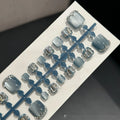 Cat's eye zircon rhinestone toe armour set 42 pieces ultra-thin seamless icy finish white colour B269 sizes S M L