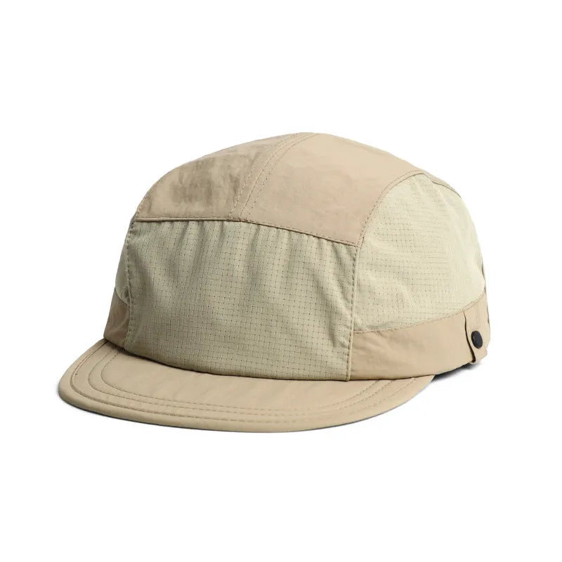 Breathable soft tongue cap with dome crown in various colours showing sun protection design