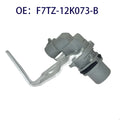 Ford CMP camshaft position sensor part F7TZ12K073B on white background.