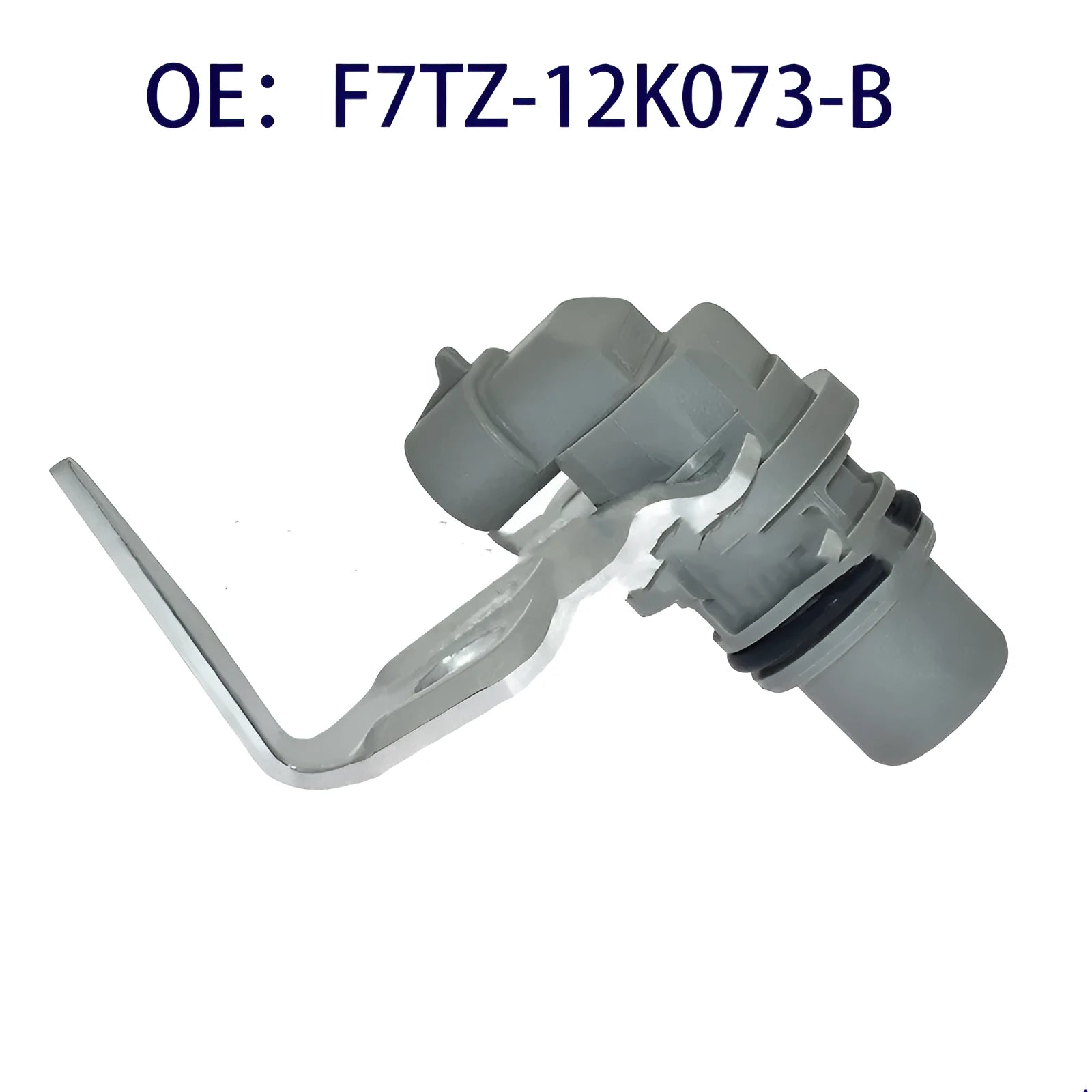 Ford CMP camshaft position sensor part F7TZ12K073B on white background.
