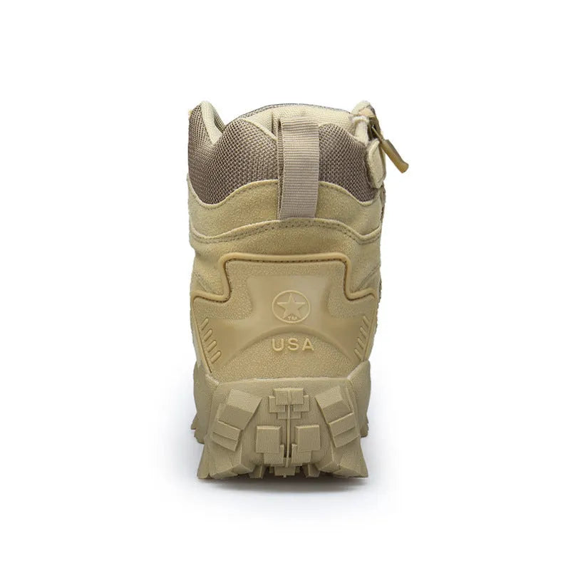 Men's US Army Delta tactical boots in black and sand colour options with rubber sole.